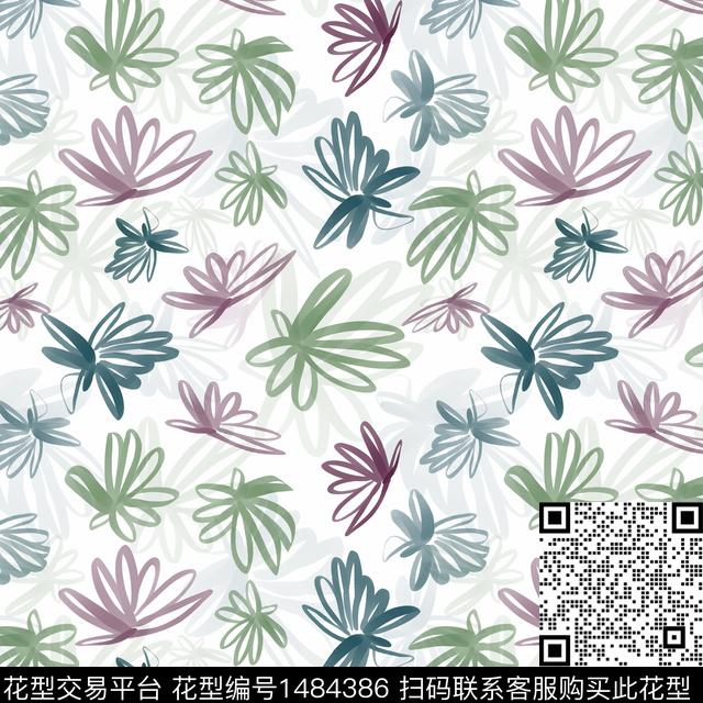 花卉手绘小碎花数码印花华亿平台下载（图片编号: 1484386） - 瓦栏（Walan）