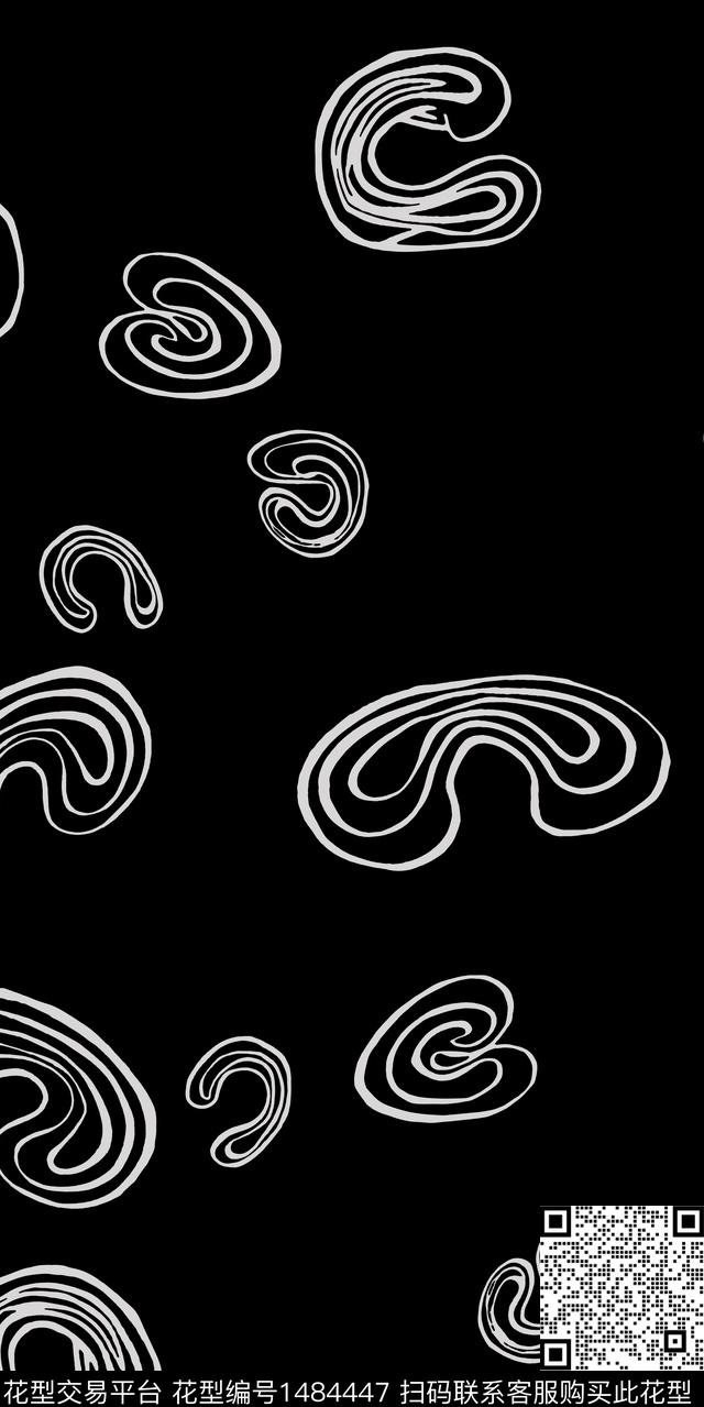 线条男装休闲数码印花华亿平台下载（图片编号: 1484447） - 瓦栏（Walan）