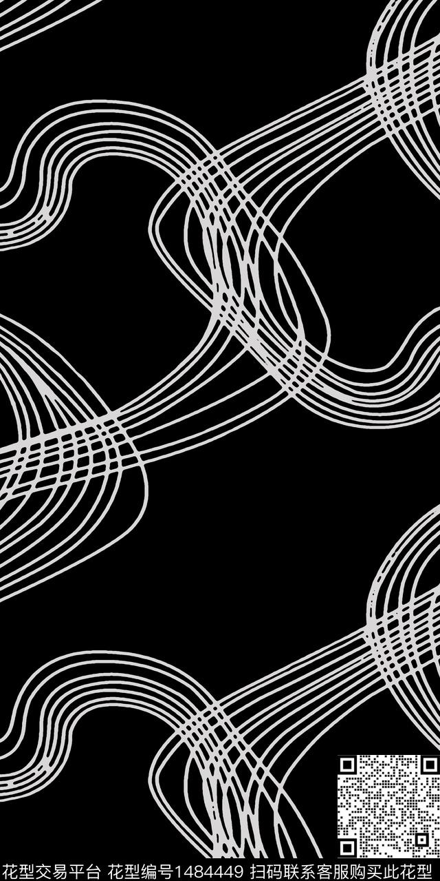 线条男装休闲数码印花华亿平台下载（图片编号: 1484449） - 瓦栏（Walan）