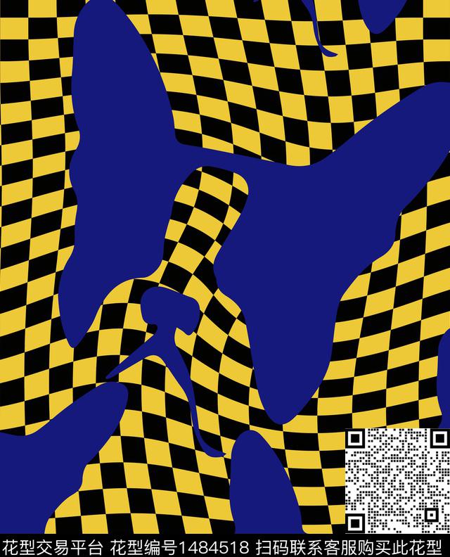 动物头格子卡通动物数码印花华亿平台下载（图片编号: 1484518） - 瓦栏（Walan）