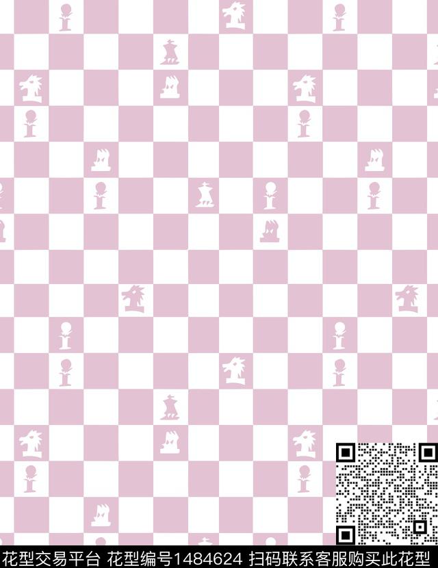 格子可爱粉色数码印花华亿平台下载（图片编号: 1484624） - 瓦栏（Walan）