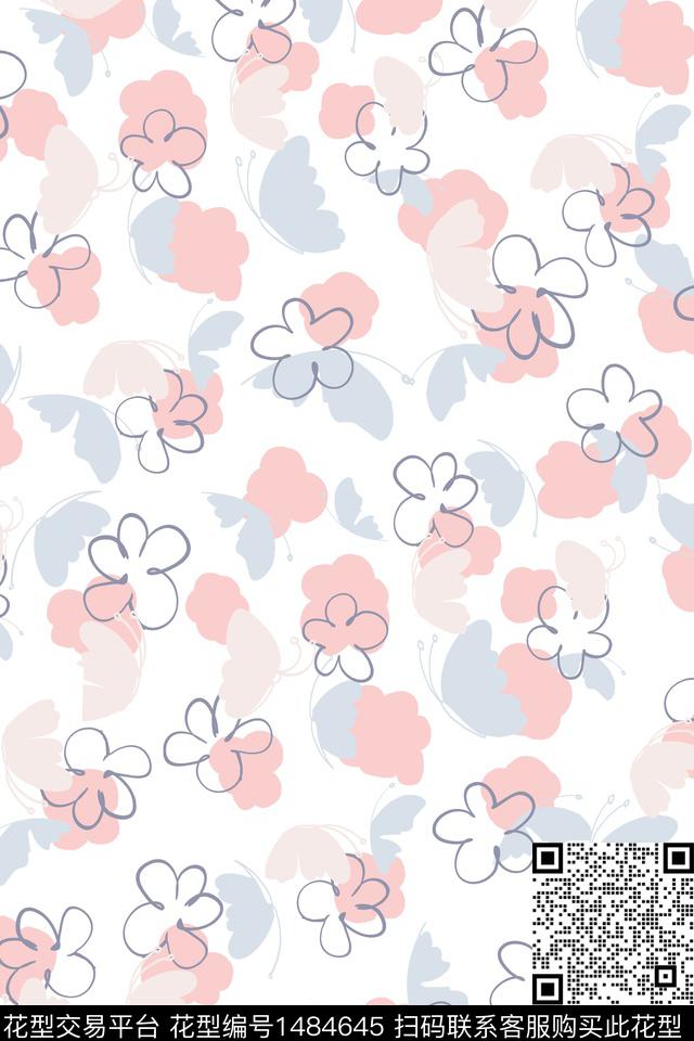 少女小清新艺术数码印花华亿平台下载（图片编号: 1484645） - 瓦栏（Walan）