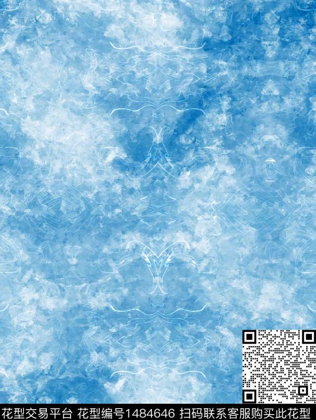 炫彩写意大牌风数码印花华亿平台下载（图片编号: 1484646） - 瓦栏（Walan）