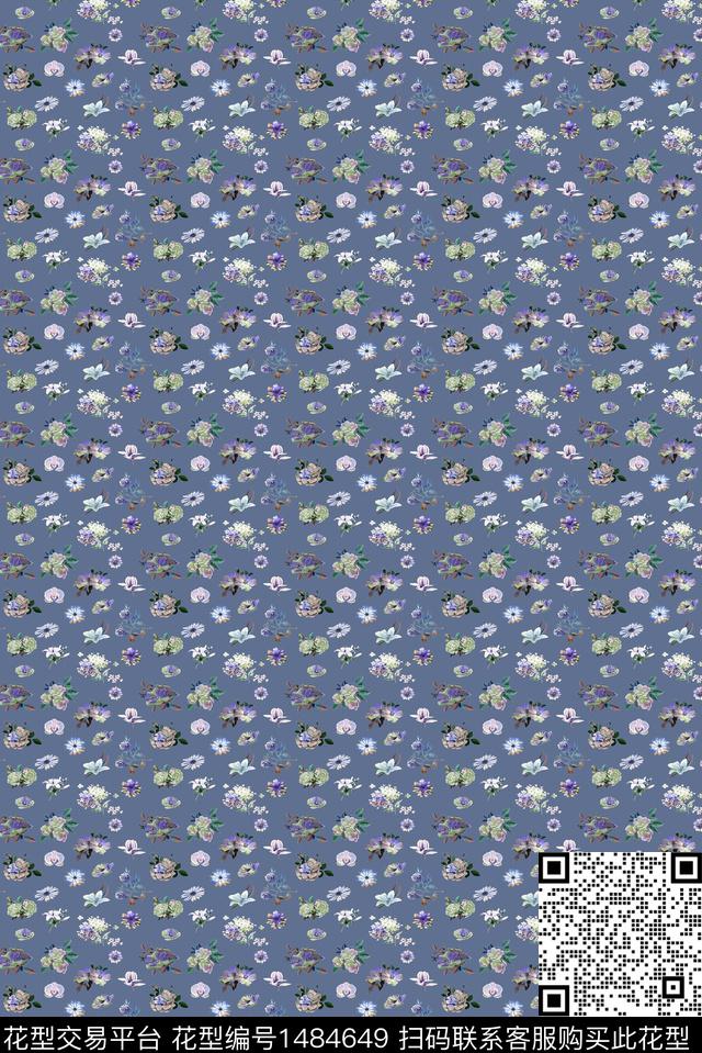 彩底花卉连衣裙趋势华亿平台数码印花华亿平台下载（图片编号: 1484649） - 瓦栏（Walan）