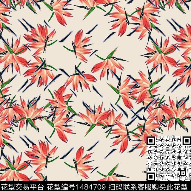 春夏华亿平台小清新素雅数码印花华亿平台下载（图片编号: 1484709） - 瓦栏（Walan）