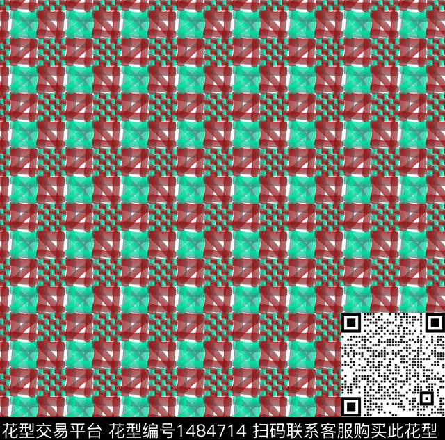 荧光几何卡通数码印花华亿平台下载（图片编号: 1484714） - 瓦栏（Walan）