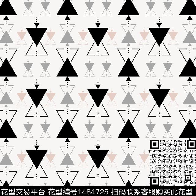几何三角形休闲传统印花华亿平台下载（图片编号: 1484725） - 瓦栏（Walan）