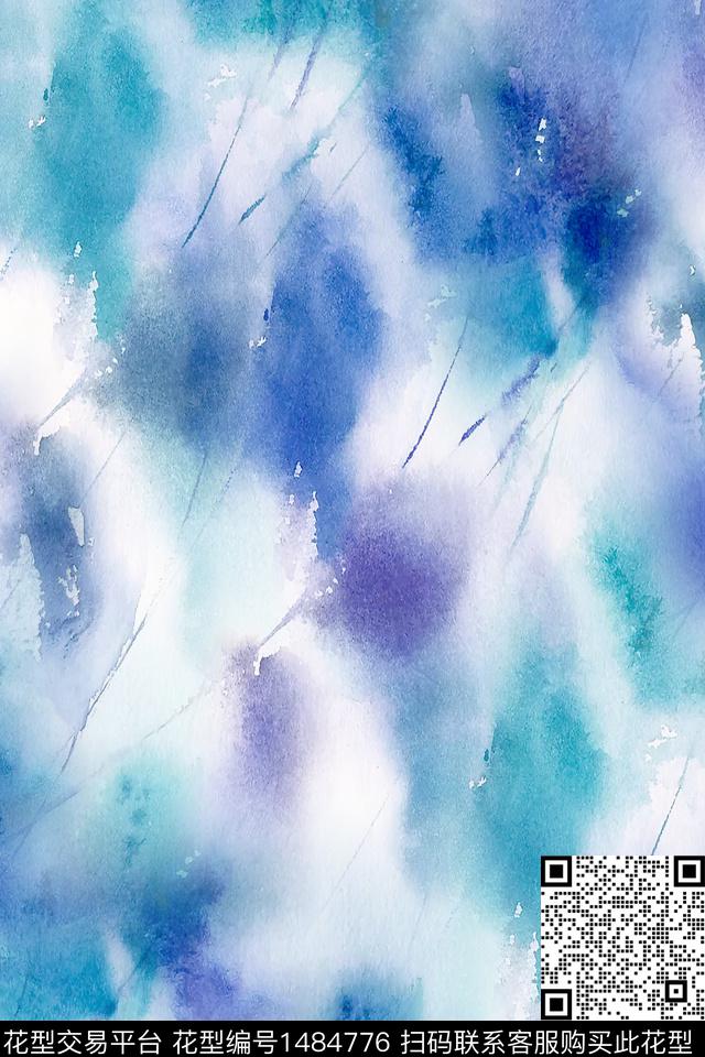 水彩肌理扎染华亿平台数码印花华亿平台下载（图片编号: 1484776） - 瓦栏（Walan）
