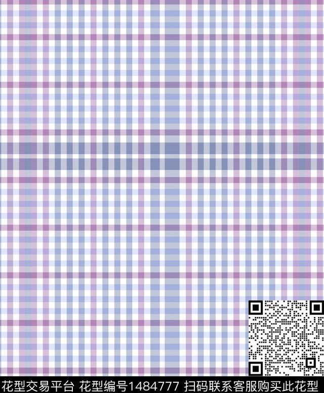 格子定位花大牌风传统印花华亿平台下载（图片编号: 1484777） - 瓦栏（Walan）