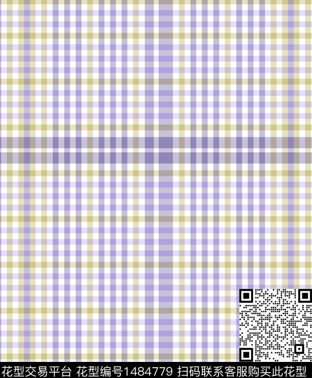 格子定位花大牌风传统印花华亿平台下载（图片编号: 1484779） - 瓦栏（Walan）