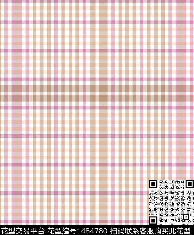 格子定位花大牌风传统印花华亿平台下载（图片编号: 1484780） - 瓦栏（Walan）