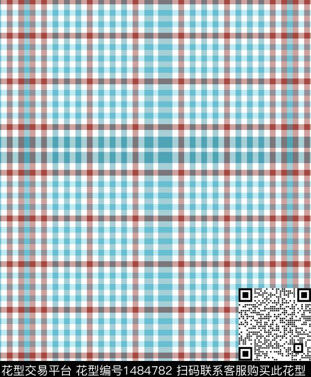 格子定位花大牌风传统印花华亿平台下载（图片编号: 1484782） - 瓦栏（Walan）