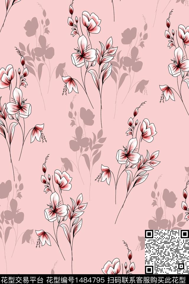 民族风花卉小碎花数码印花华亿平台下载（图片编号: 1484795） - 瓦栏（Walan）
