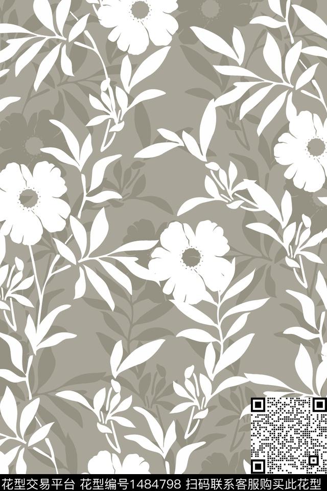 墙纸床品花卉传统印花华亿平台下载（图片编号: 1484798） - 瓦栏（Walan）