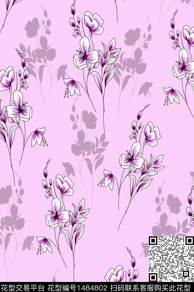 民族风佩斯利花卉数码印花华亿平台下载（图片编号: 1484802） - 瓦栏（Walan）