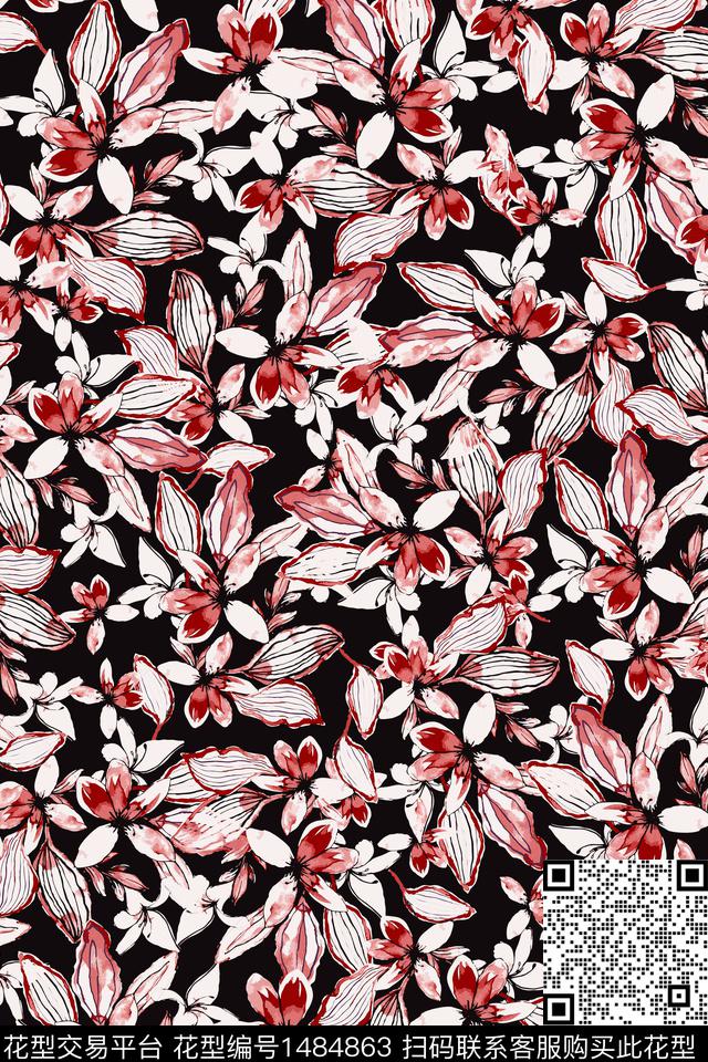 女装民族风大牌风数码印花华亿平台下载（图片编号: 1484863） - 瓦栏（Walan）