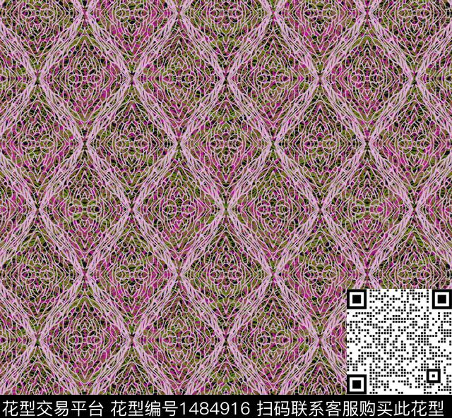 民族风简欧对称花传统印花华亿平台下载（图片编号: 1484916） - 瓦栏（Walan）