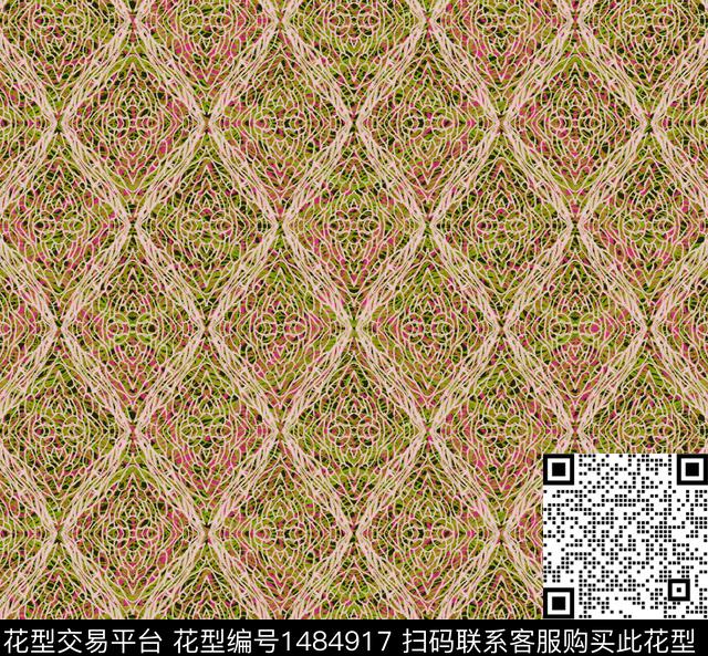 民族风简欧对称花传统印花华亿平台下载（图片编号: 1484917） - 瓦栏（Walan）