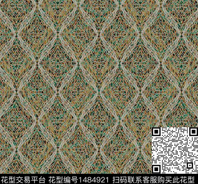 民族风简欧对称花传统印花华亿平台下载（图片编号: 1484921） - 瓦栏（Walan）