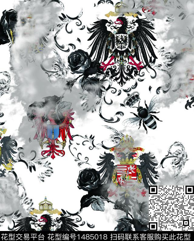 字母民族风大牌风数码印花华亿平台下载（图片编号: 1485018） - 瓦栏（Walan）