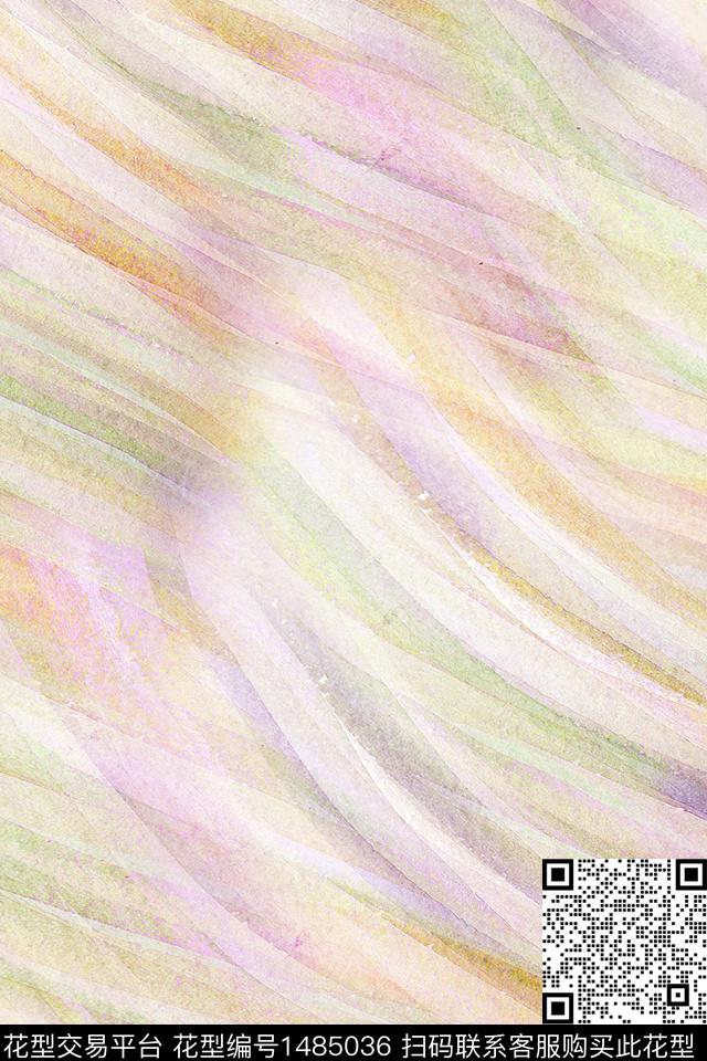 水彩肌理大牌风数码印花华亿平台下载（图片编号: 1485036） - 瓦栏（Walan）