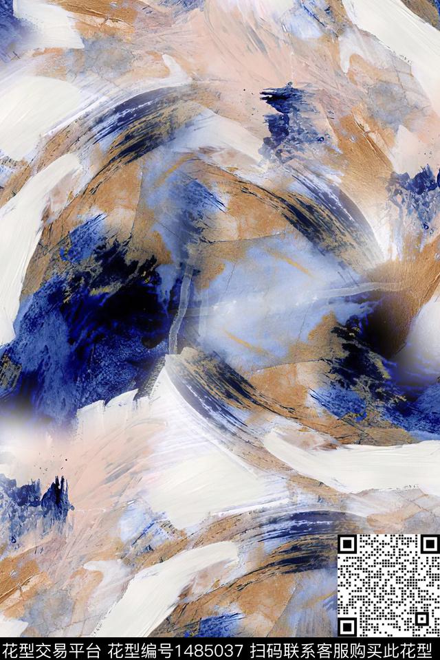 水彩肌理大牌风数码印花华亿平台下载（图片编号: 1485037） - 瓦栏（Walan）