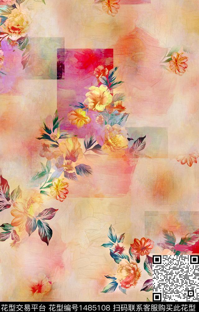 绿植树叶数码华亿平台女装数码印花华亿平台下载（图片编号: 1485108） - 瓦栏（Walan）