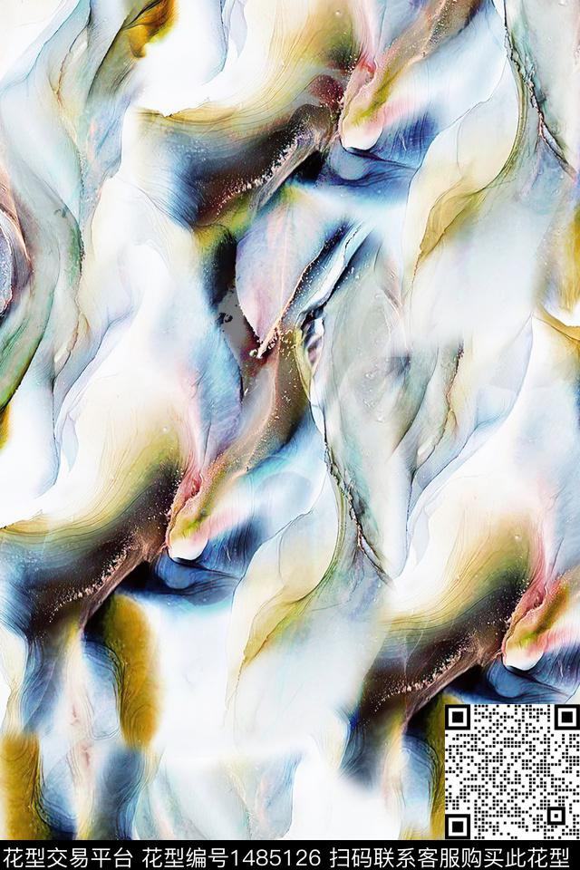 时尚抽象小清新数码印花华亿平台下载（图片编号: 1485126） - 瓦栏（Walan）