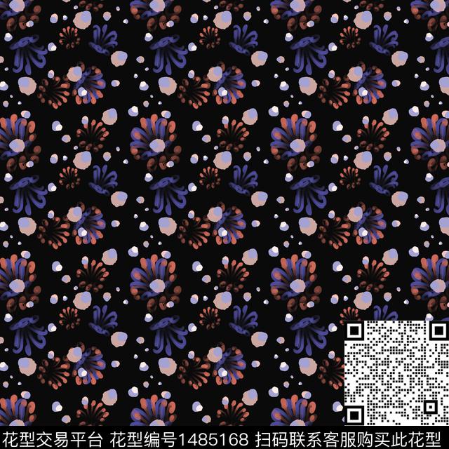 几何手绘小碎花数码印花华亿平台下载（图片编号: 1485168） - 瓦栏（Walan）