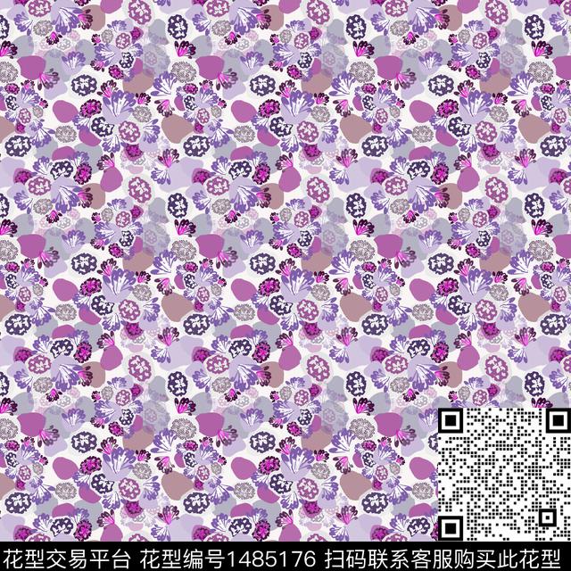 几何手绘小碎花数码印花华亿平台下载（图片编号: 1485176） - 瓦栏（Walan）