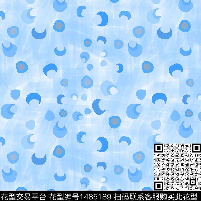 几何手绘圆圈与波点数码印花华亿平台下载（图片编号: 1485189） - 瓦栏（Walan）