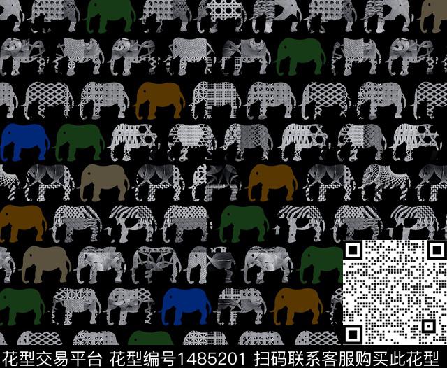 大象VERSACE大牌男装数码印花华亿平台下载（图片编号: 1485201） - 瓦栏（Walan）