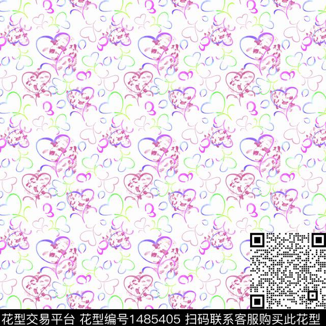 几何手绘小碎花数码印花华亿平台下载（图片编号: 1485405） - 瓦栏（Walan）