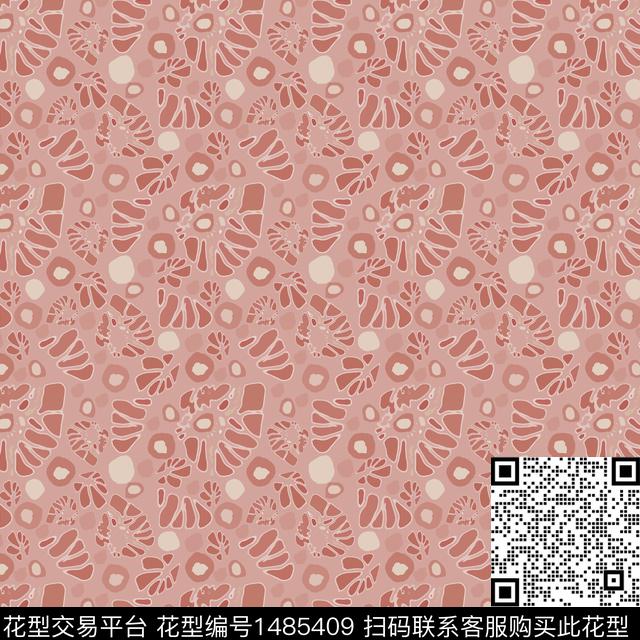 几何手绘圆圈与波点传统印花华亿平台下载（图片编号: 1485409） - 瓦栏（Walan）