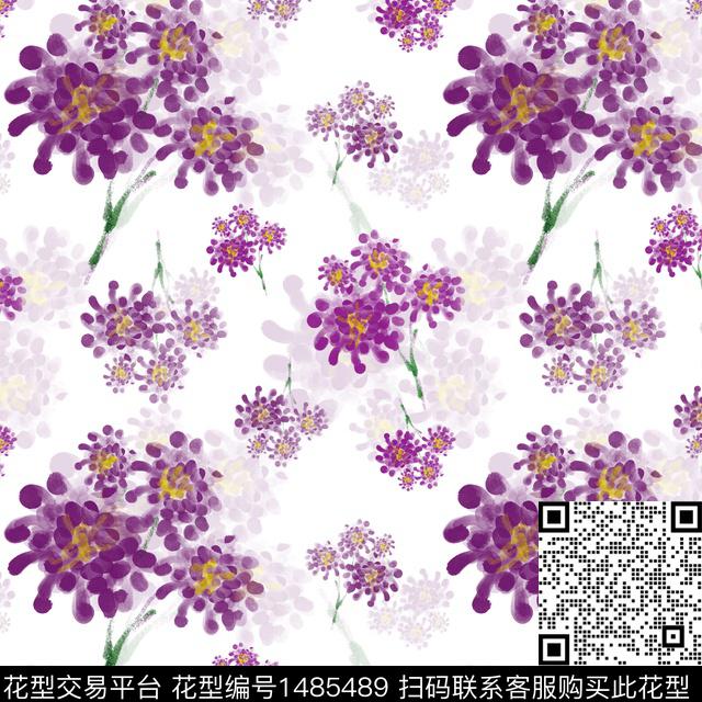 花卉手绘小碎花数码印花华亿平台下载（图片编号: 1485489） - 瓦栏（Walan）