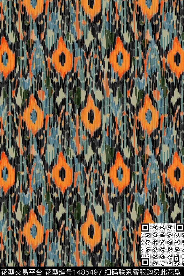 印花迷幻真丝数码印花华亿平台下载（图片编号: 1485497） - 瓦栏（Walan）