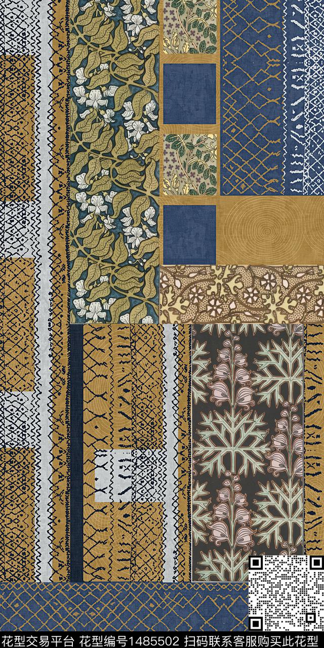 民族风棉麻素雅数码印花华亿平台下载（图片编号: 1485502） - 瓦栏（Walan）
