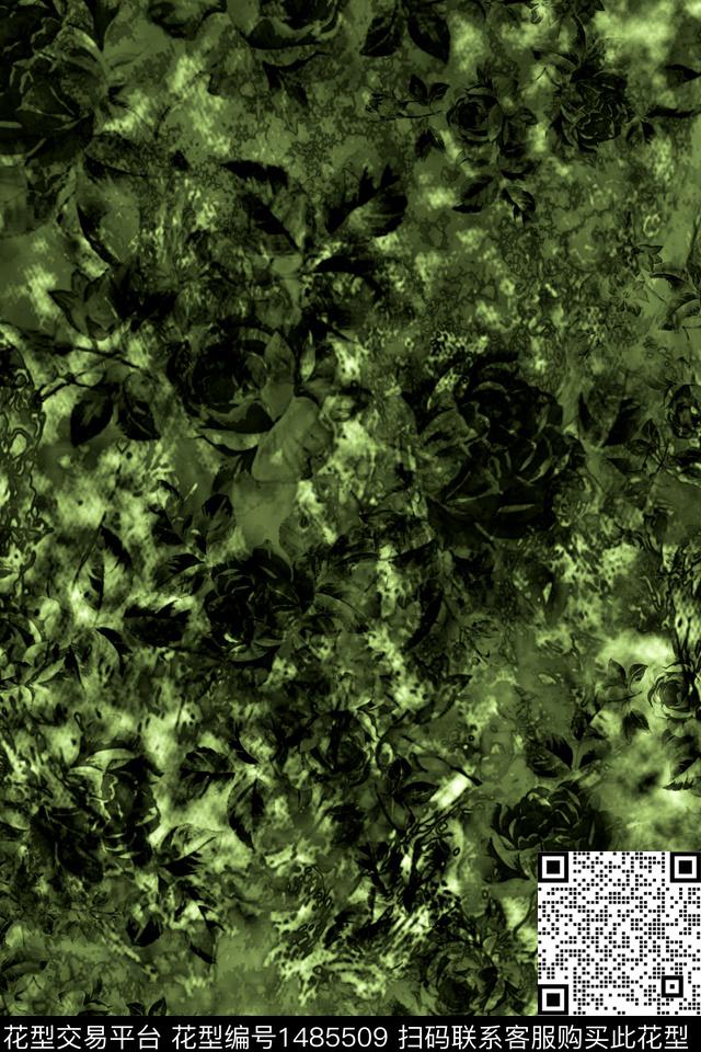 花卉月季花纹理花数码印花华亿平台下载（图片编号: 1485509） - 瓦栏（Walan）