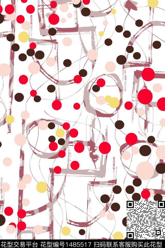 几何文艺纸印花数码印花华亿平台下载（图片编号: 1485517） - 瓦栏（Walan）