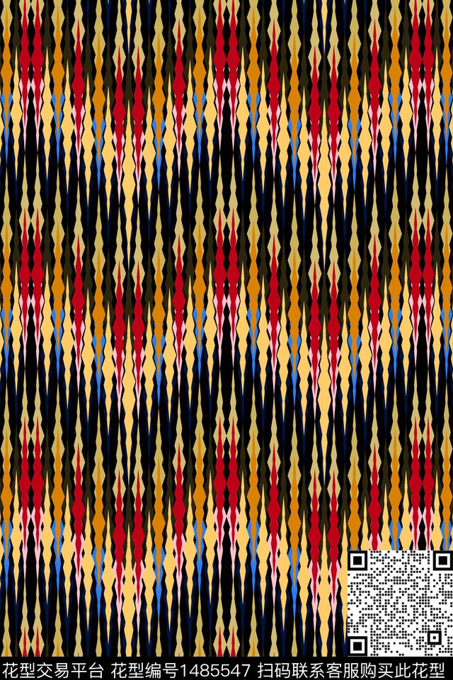 黑底花卉传统纹样大牌风传统印花华亿平台下载（图片编号: 1485547） - 瓦栏（Walan）