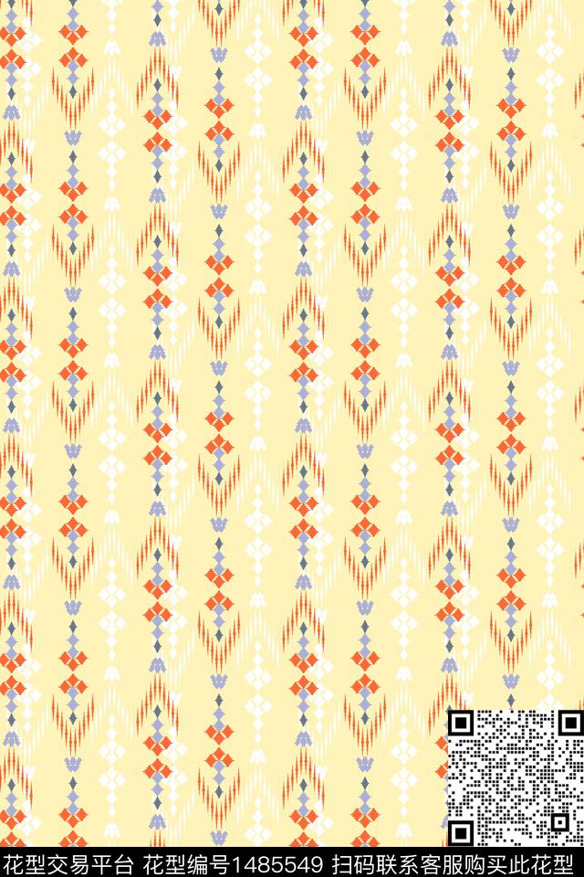 黑白条纹传统纹样大牌风传统印花华亿平台下载（图片编号: 1485549） - 瓦栏（Walan）