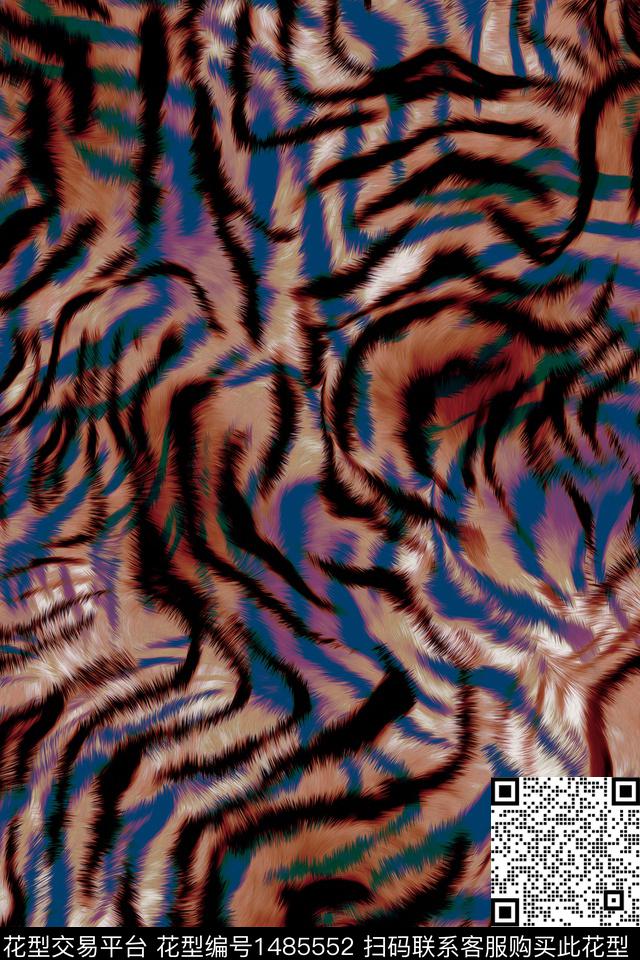 炫彩肌理大牌风数码印花华亿平台下载（图片编号: 1485552） - 瓦栏（Walan）