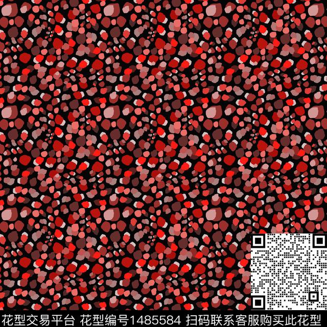 手绘圆圈与波点传统印花华亿平台下载（图片编号: 1485584） - 瓦栏（Walan）