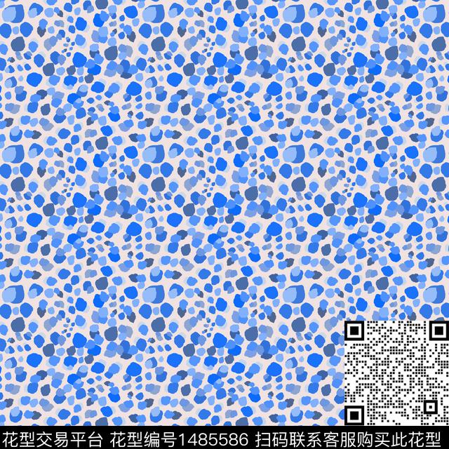 几何手绘圆圈与波点传统印花华亿平台下载（图片编号: 1485586） - 瓦栏（Walan）