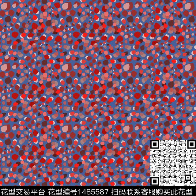 几何手绘圆圈与波点传统印花华亿平台下载（图片编号: 1485587） - 瓦栏（Walan）