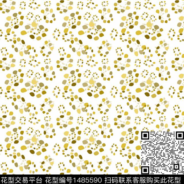 几何手绘圆圈与波点传统印花华亿平台下载（图片编号: 1485590） - 瓦栏（Walan）