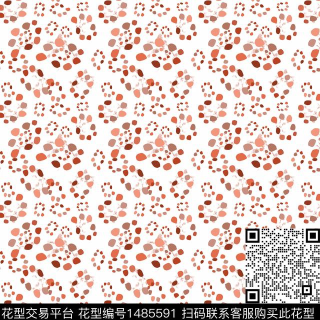 几何手绘圆圈与波点传统印花华亿平台下载（图片编号: 1485591） - 瓦栏（Walan）