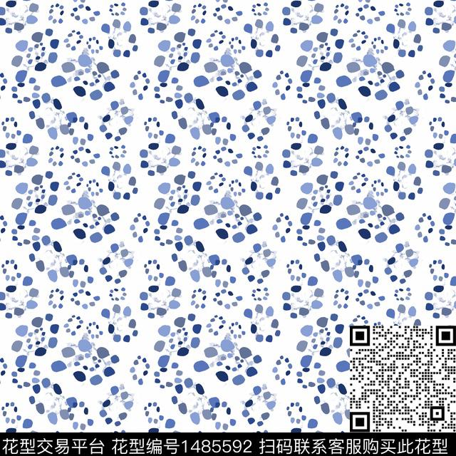 几何手绘圆圈与波点传统印花华亿平台下载（图片编号: 1485592） - 瓦栏（Walan）