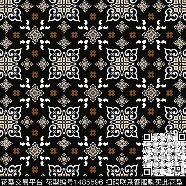 菱形传统花纹民族风图案传统印花华亿平台下载（图片编号: 1485596） - 瓦栏（Walan）
