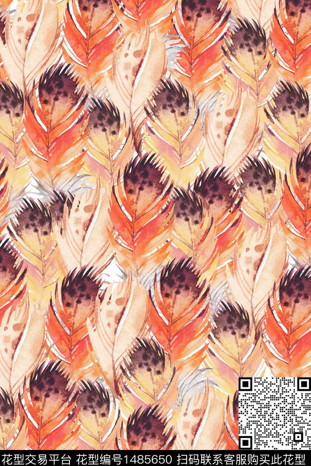 羽毛女装男装数码印花华亿平台下载（图片编号: 1485650） - 瓦栏（Walan）